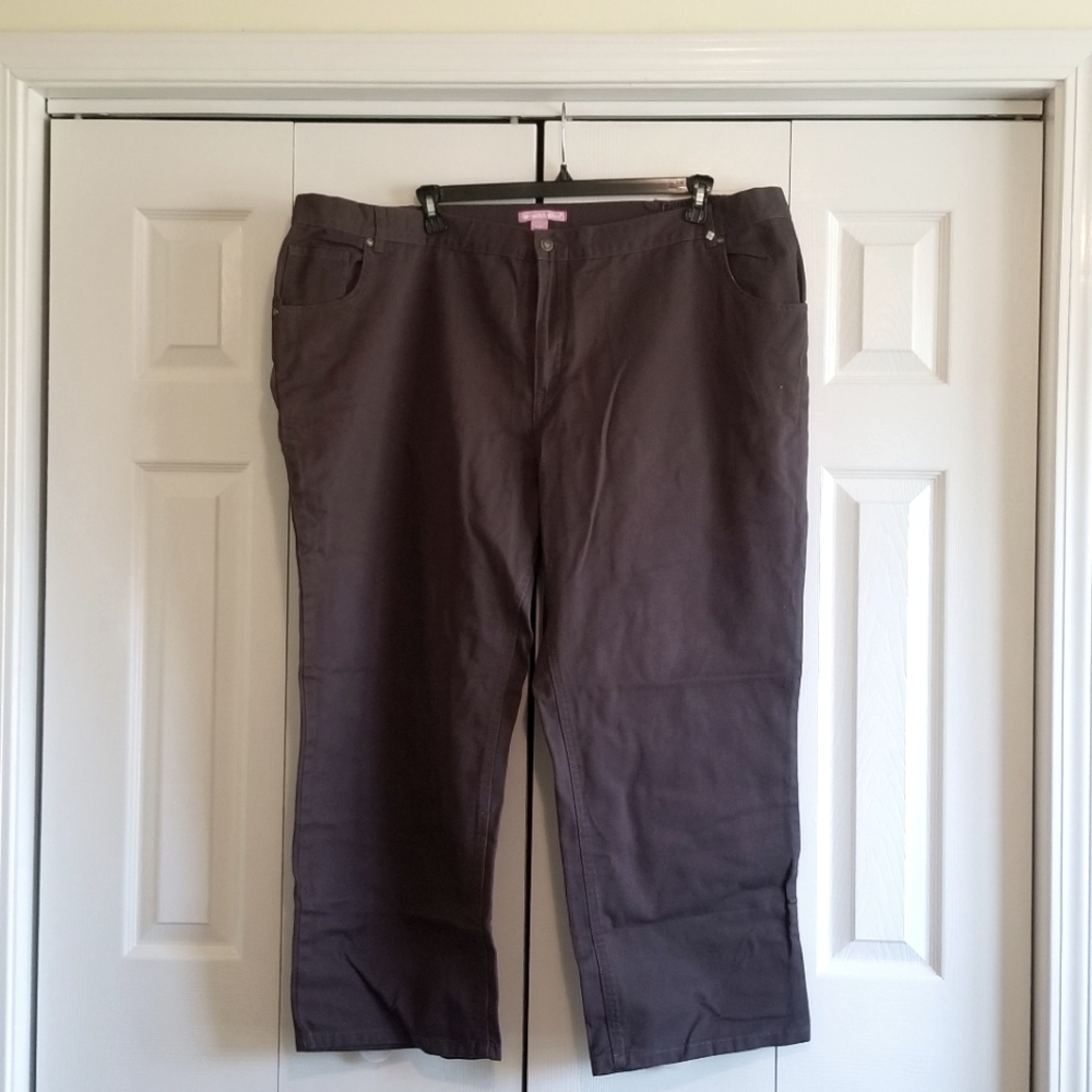 Woman Within Plus Size Brown Jeans